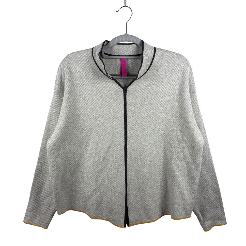 Zaket & Plover‎ Neru Collar Sweater Cotton/Cashmere Blend Contemporary Knit Gray